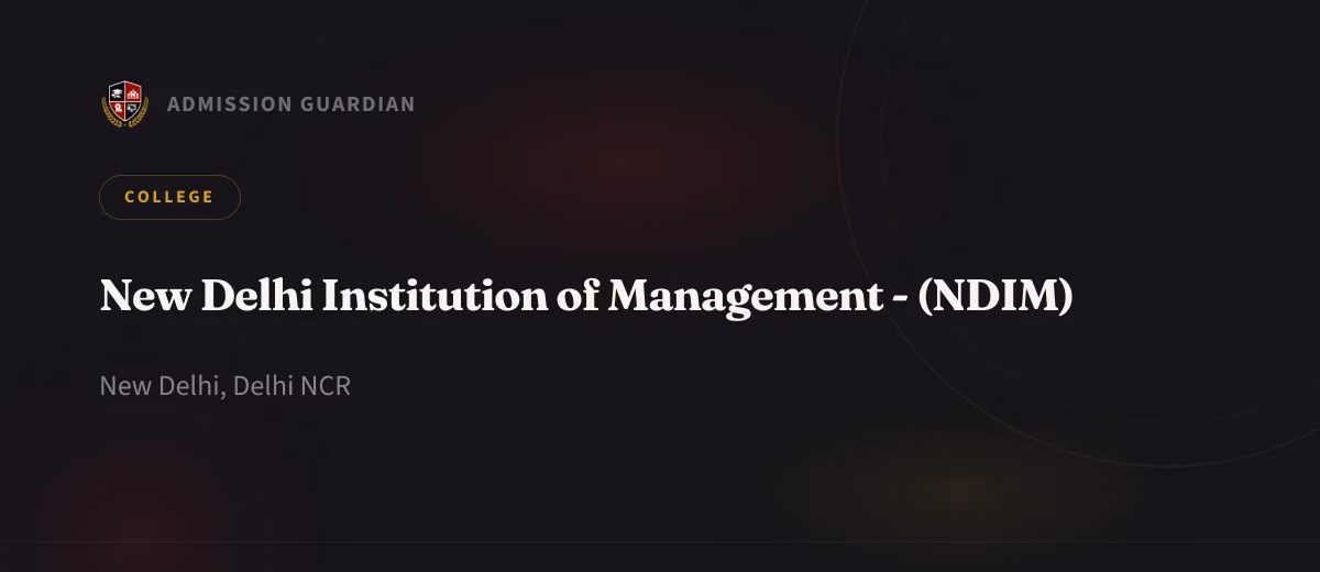 New Delhi Institution of Management - (NDIM) cover photo 1