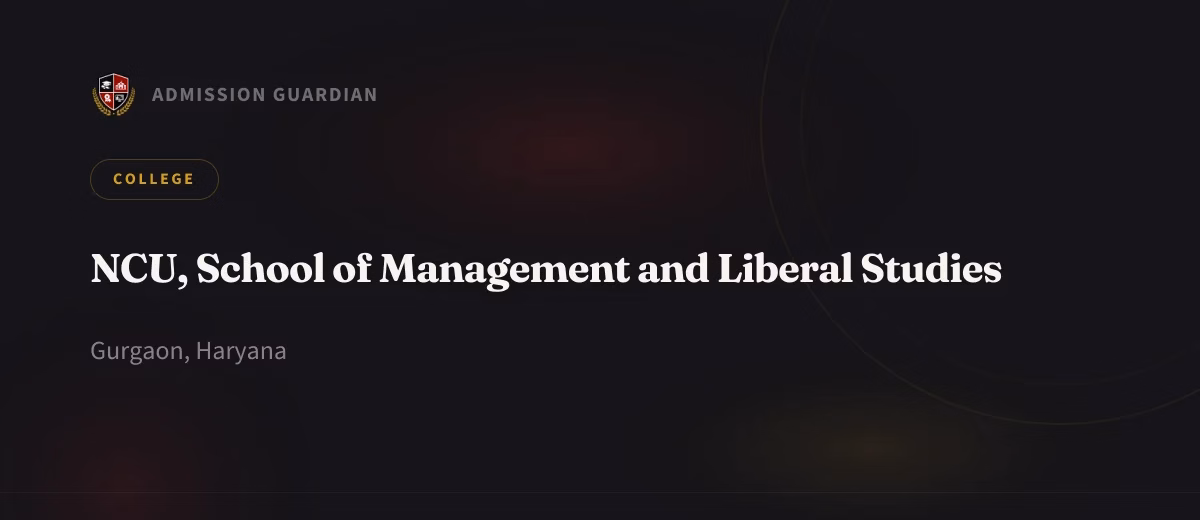 NCU, School of Management and Liberal Studies cover photo 1