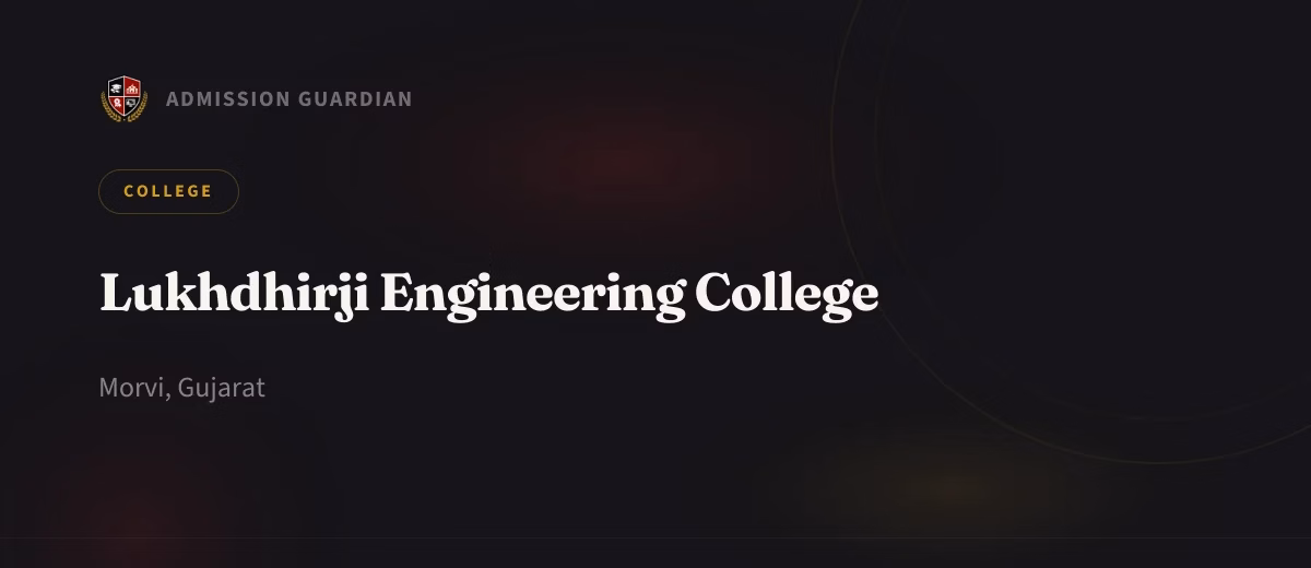 Lukhdhirji Engineering College cover photo 1