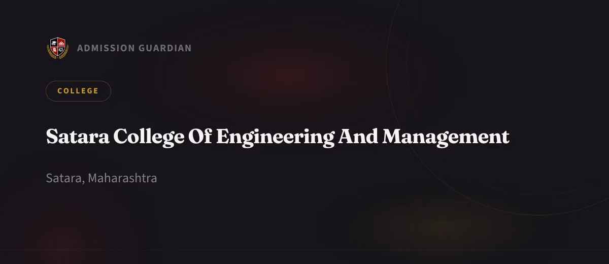 Satara College Of Engineering And Management cover photo 1