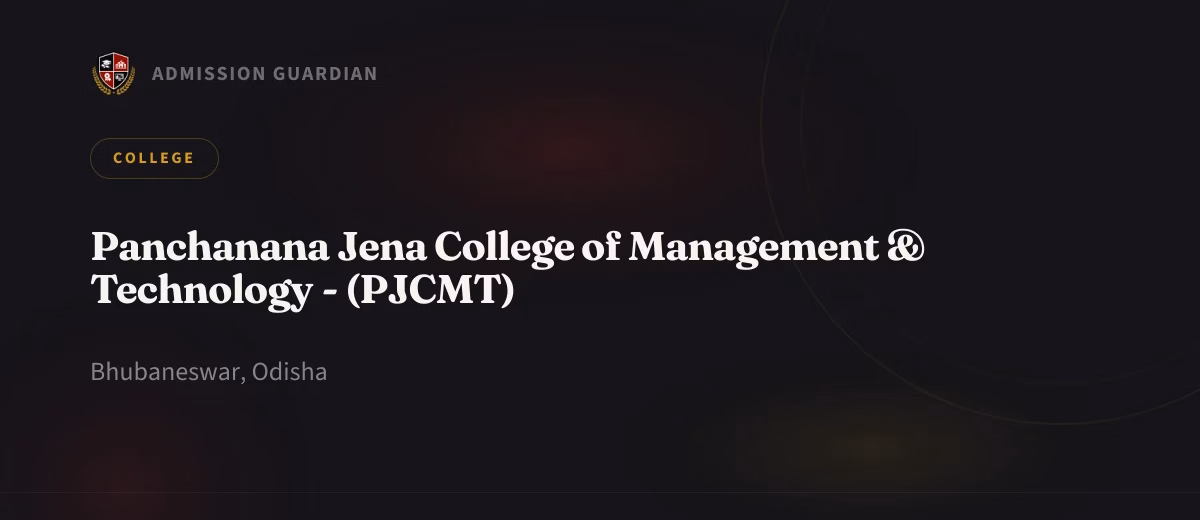 Panchanana Jena College of Management & Technology - (PJCMT) cover photo 1