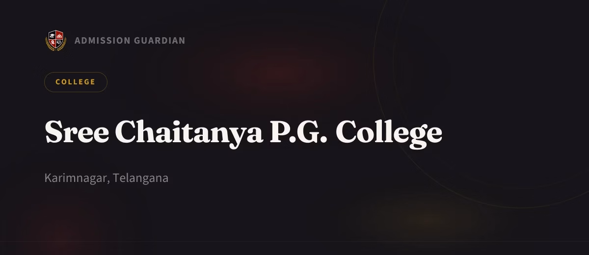 Sree Chaitanya P.G. College cover photo 1