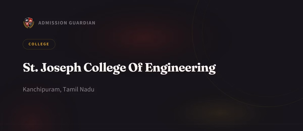 St. Joseph College Of Engineering cover photo 1