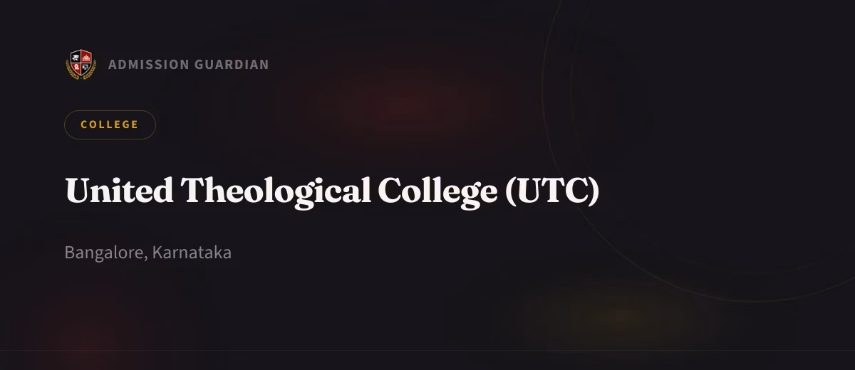 United Theological College (UTC) cover photo 1