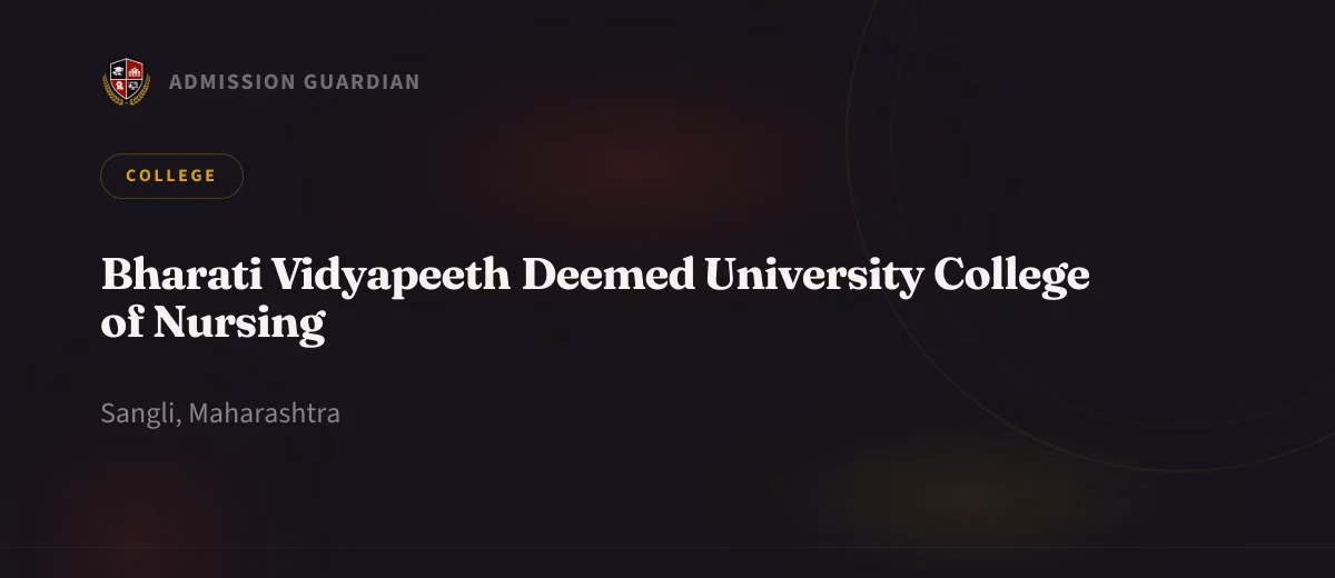 Bharati Vidyapeeth Deemed University College of Nursing cover photo 1