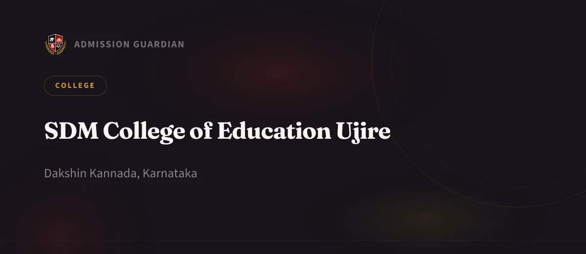 SDM College of Education Ujire cover photo 1