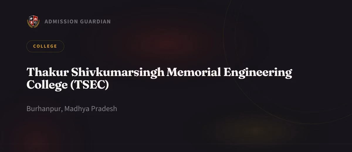Thakur Shivkumarsingh Memorial Engineering College (TSEC) cover photo 1