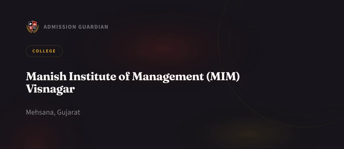 Manish Institute of Management (MIM) Visnagar cover photo 1