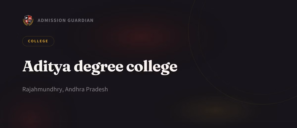 Aditya degree college cover photo 1