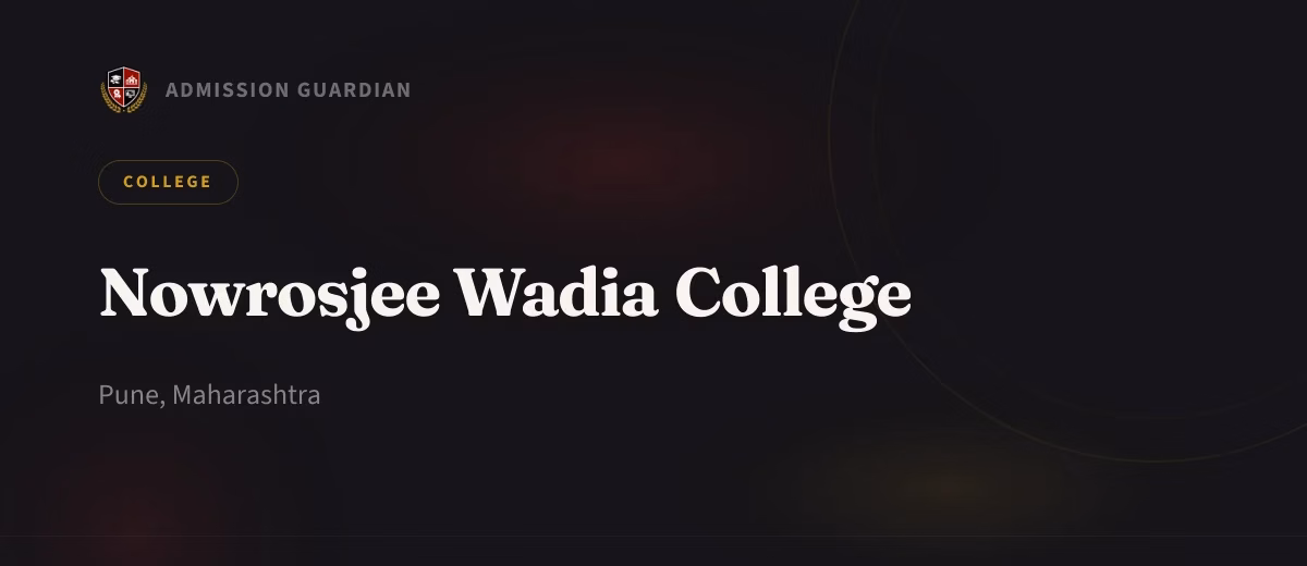 Nowrosjee Wadia College cover photo 1