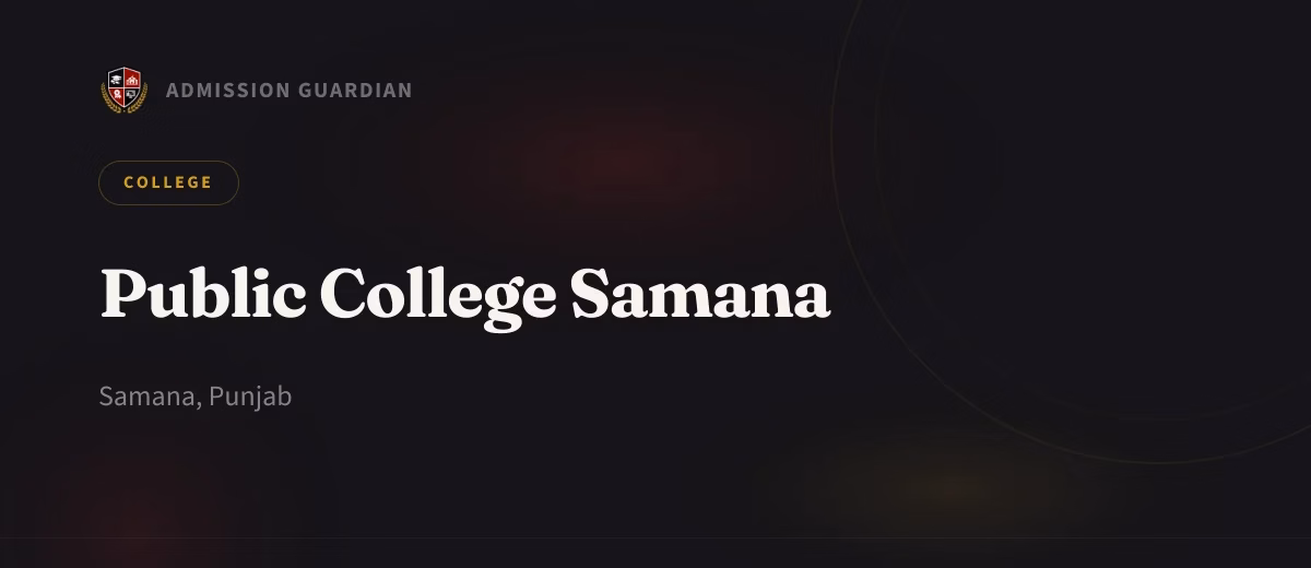 Public College Samana cover photo 1