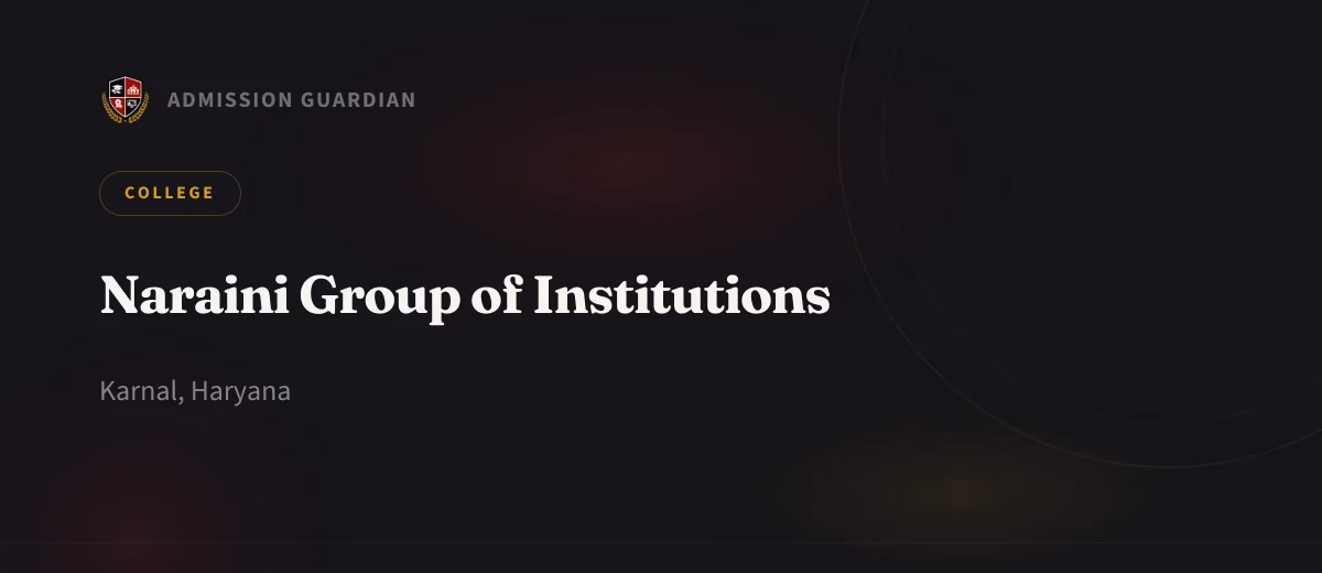 Naraini Group of Institutions cover photo 1