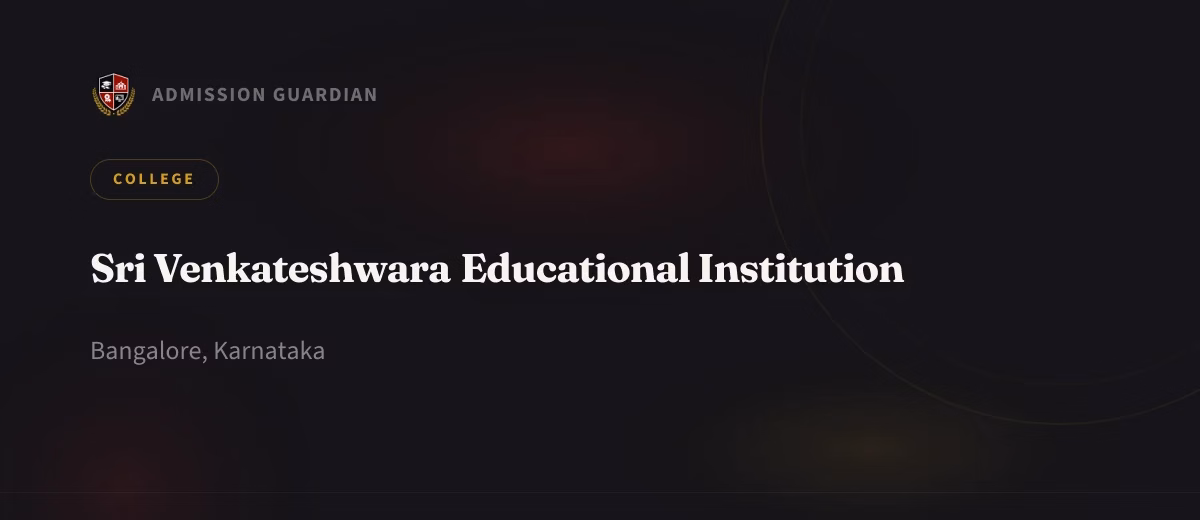 Sri Venkateshwara Educational Institution cover photo 1