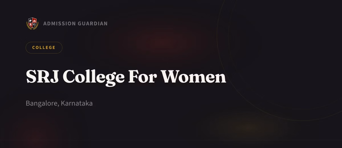 SRJ College For Women cover photo 1