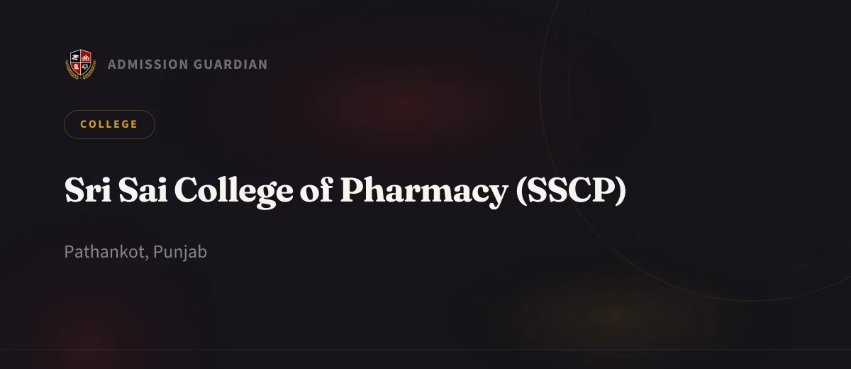 Sri Sai College of Pharmacy (SSCP) cover photo 1