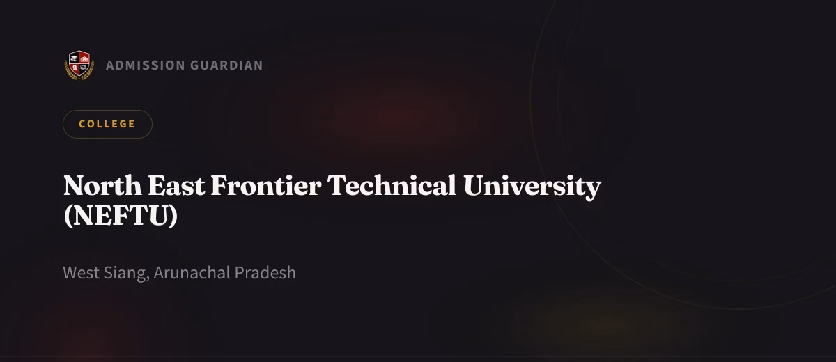 North East Frontier Technical University (NEFTU) cover photo 1