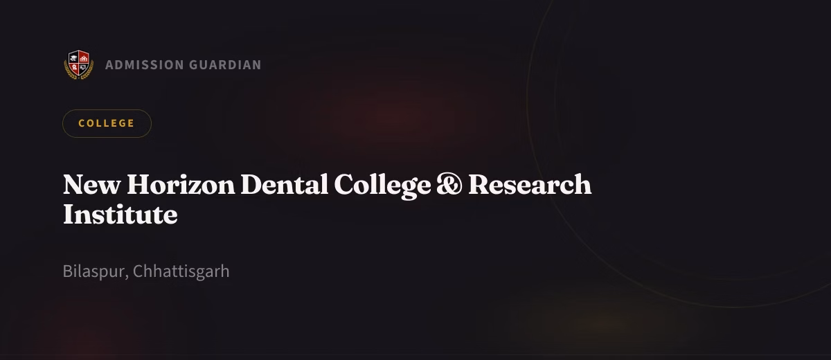 New Horizon Dental College & Research Institute cover photo 1