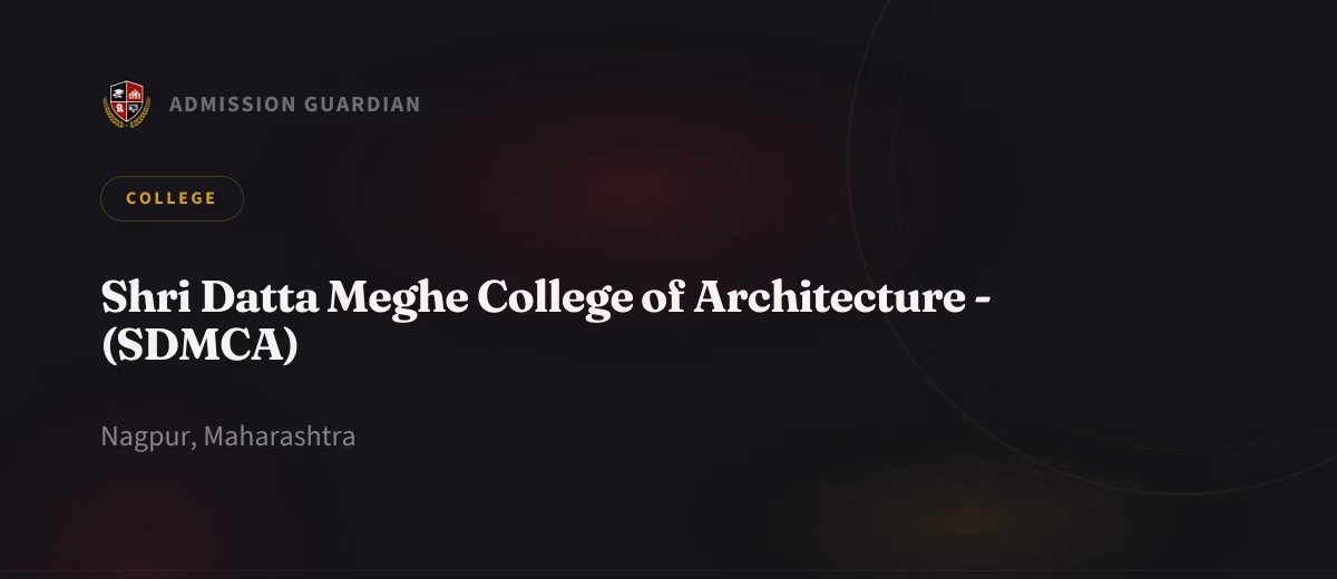 Shri Datta Meghe College of Architecture - (SDMCA) cover photo 1