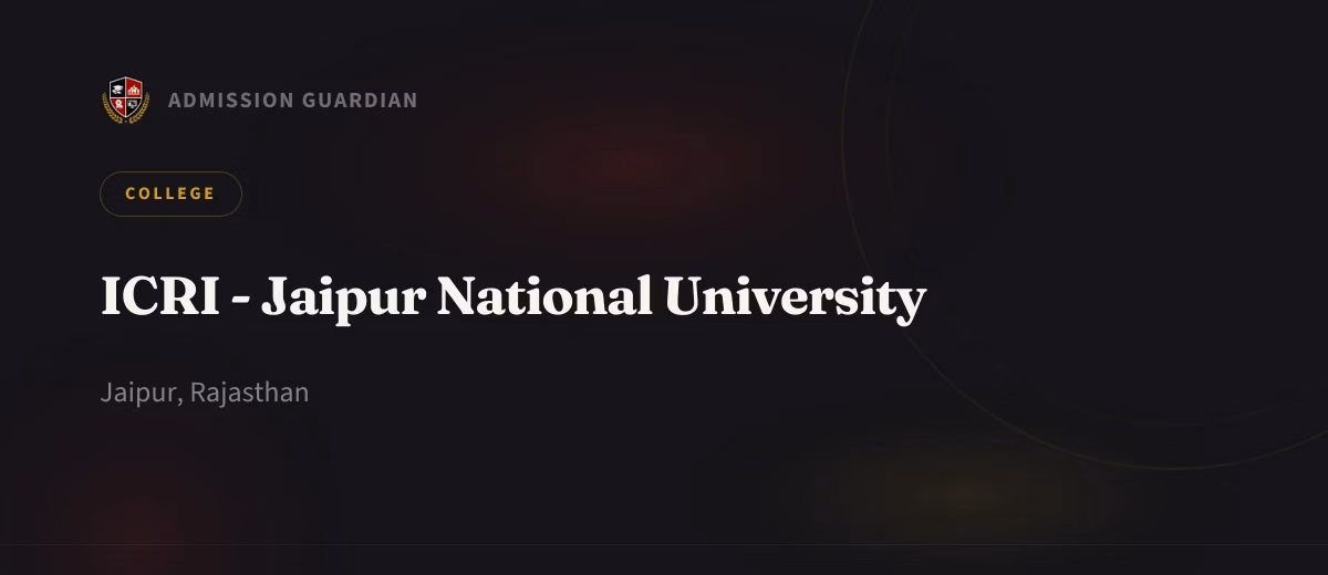 ICRI - Jaipur National University cover photo 1