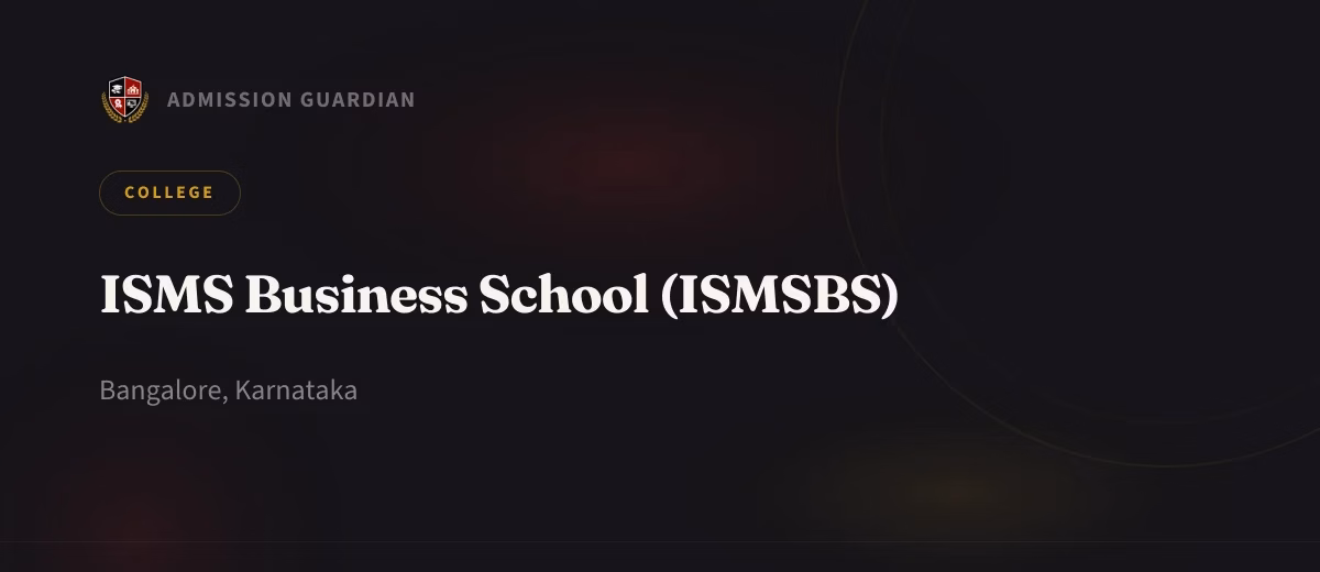 ISMS Business School (ISMSBS) cover photo 1