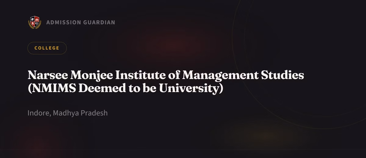 Narsee Monjee Institute of Management Studies (NMIMS Deemed to be University) cover photo 1