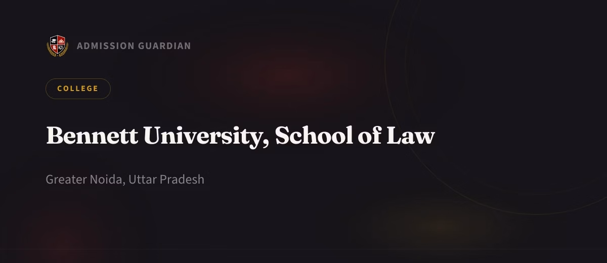 Bennett University, School of Law cover photo 1