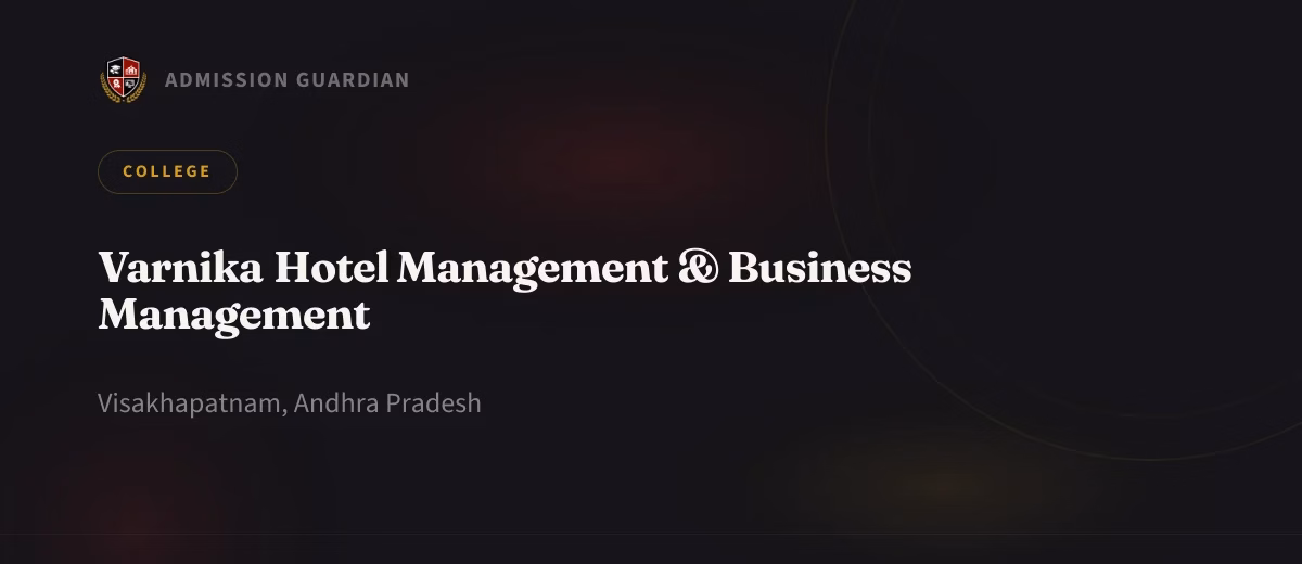 Varnika Hotel Management & Business Management cover photo 1