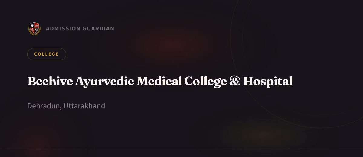 Beehive Ayurvedic Medical College & Hospital cover photo 1