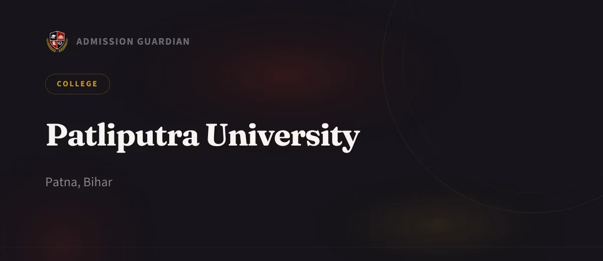 Patliputra University cover photo 1
