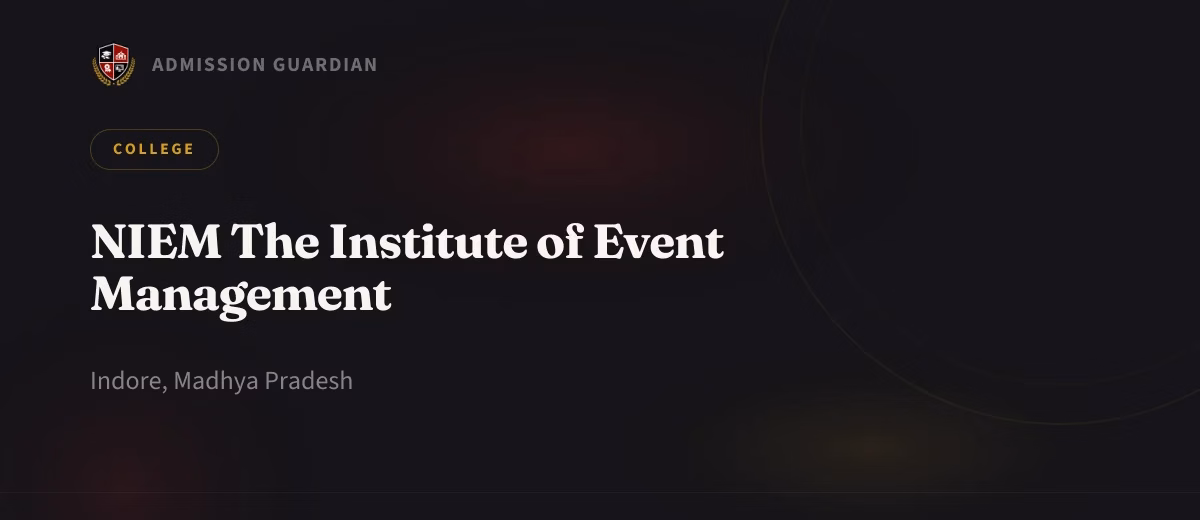 NIEM The Institute of Event Management cover photo 1