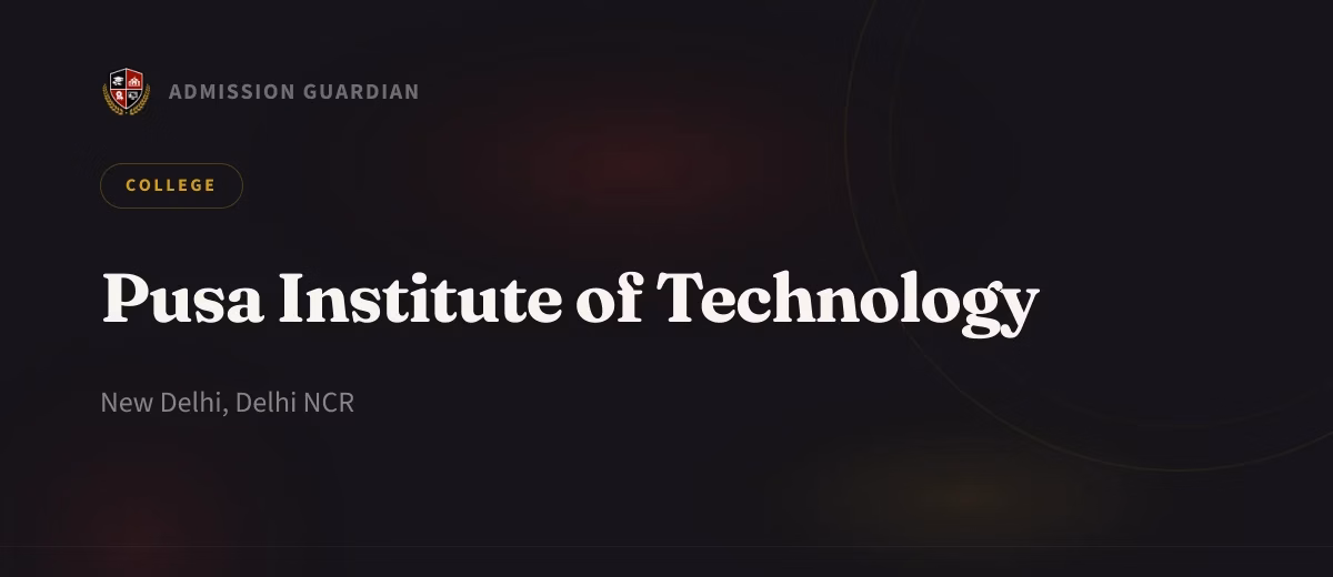 Pusa Institute of Technology cover photo 1