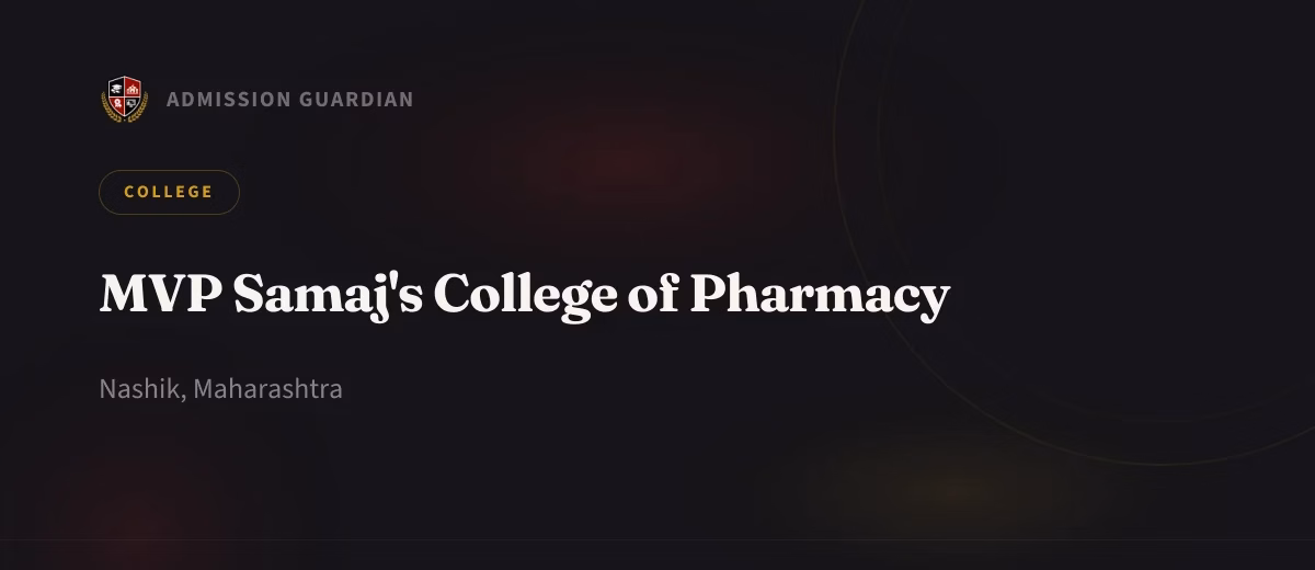 MVP Samaj's College of Pharmacy cover photo 1