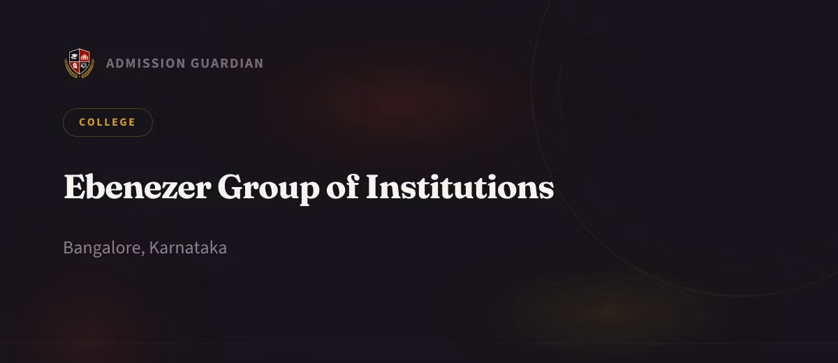 Ebenezer Group of Institutions cover photo 1