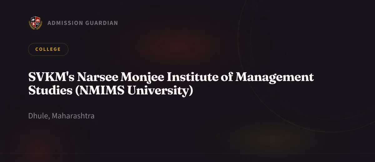SVKM's Narsee Monjee Institute of Management Studies (NMIMS University) cover photo 1