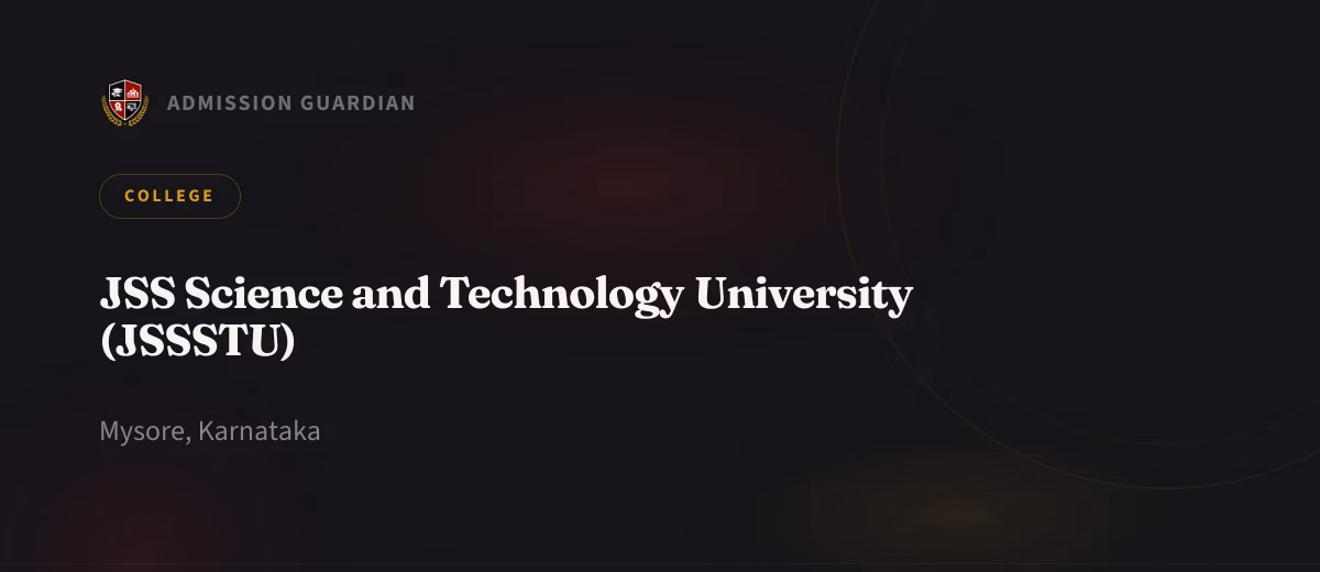 JSS Science and Technology University (JSSSTU) cover photo 1