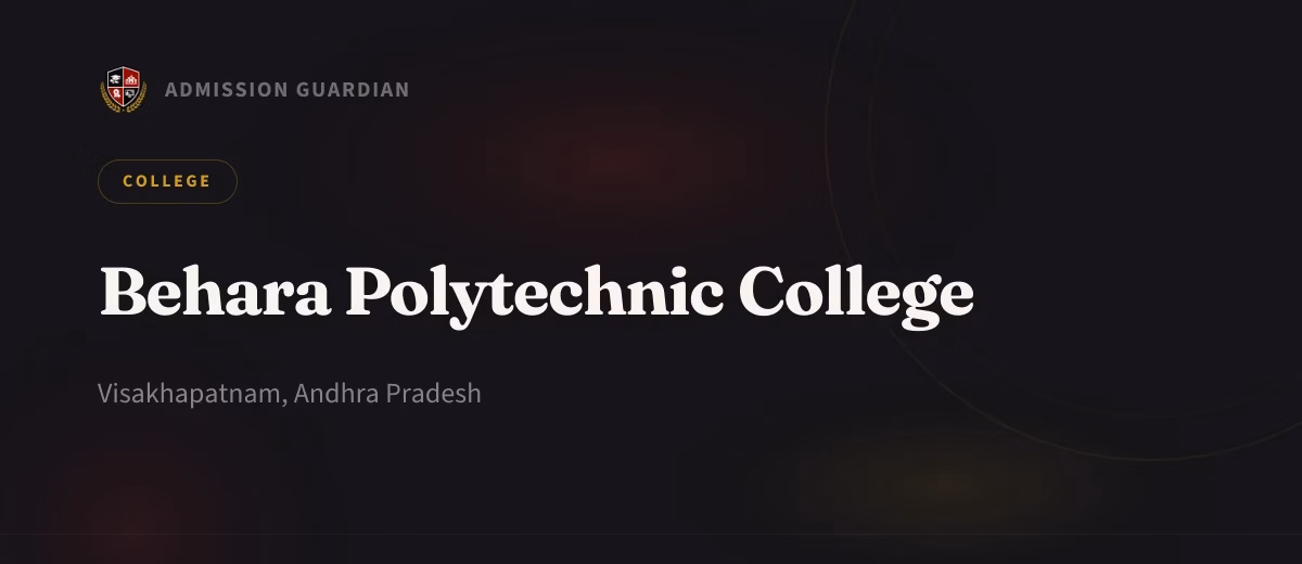 Behara Polytechnic College cover photo 1