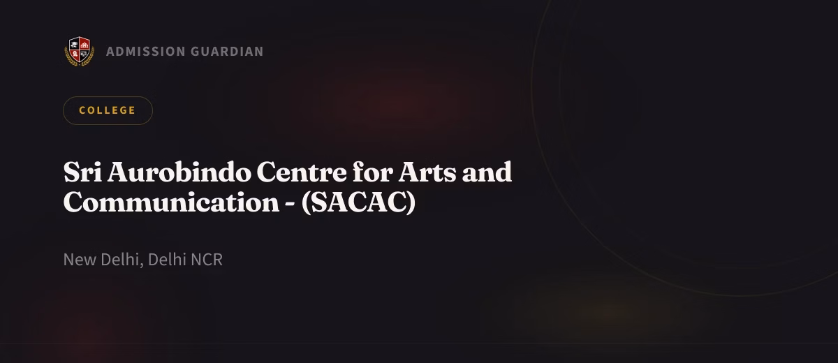 Sri Aurobindo Centre for Arts and Communication - (SACAC) cover photo 1
