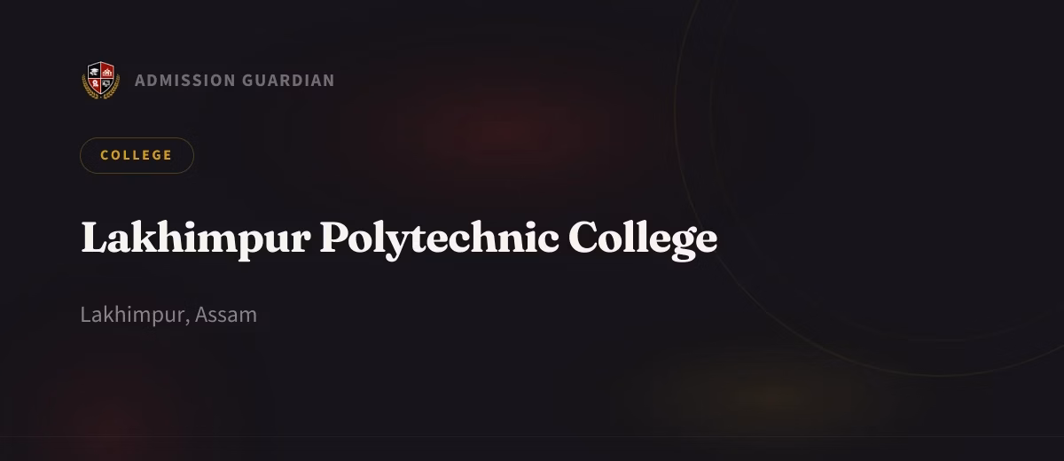 Lakhimpur Polytechnic College cover photo 1