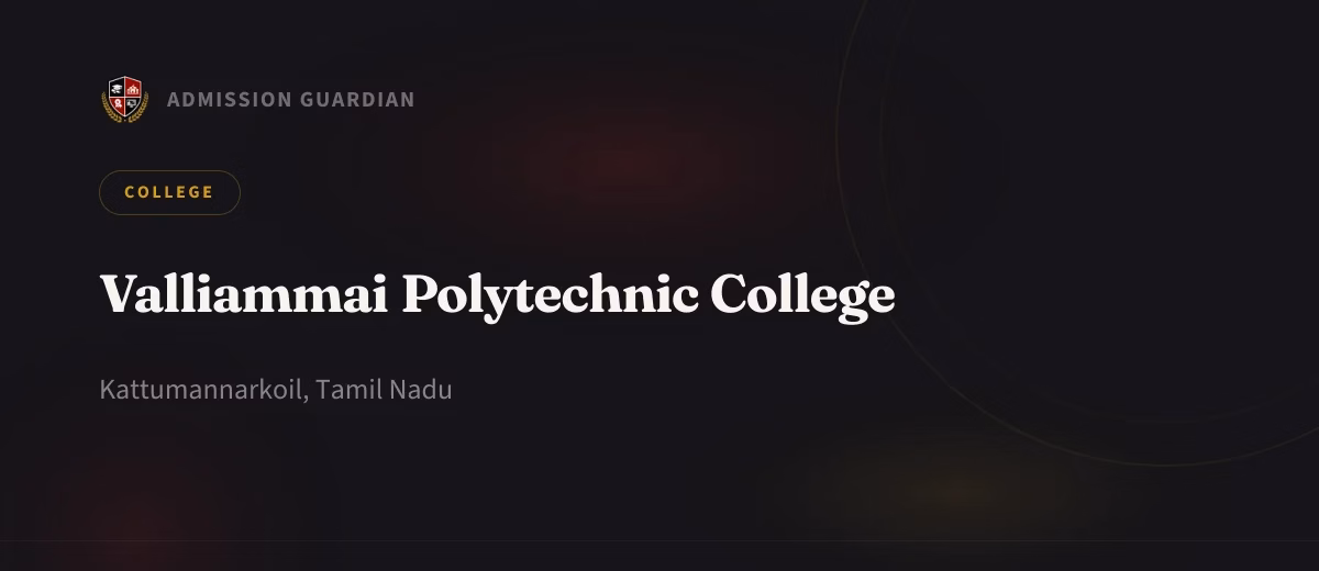 Valliammai Polytechnic College cover photo 1