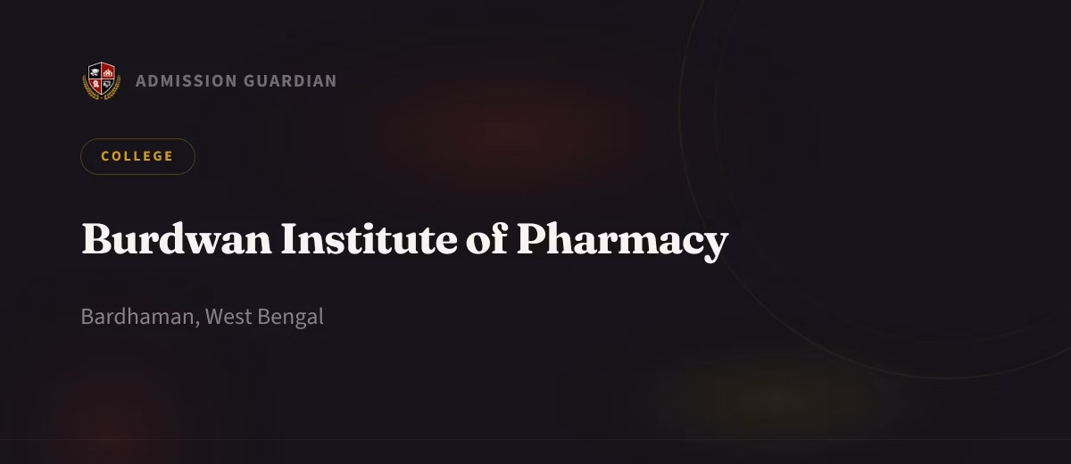 Burdwan Institute of Pharmacy cover photo 1