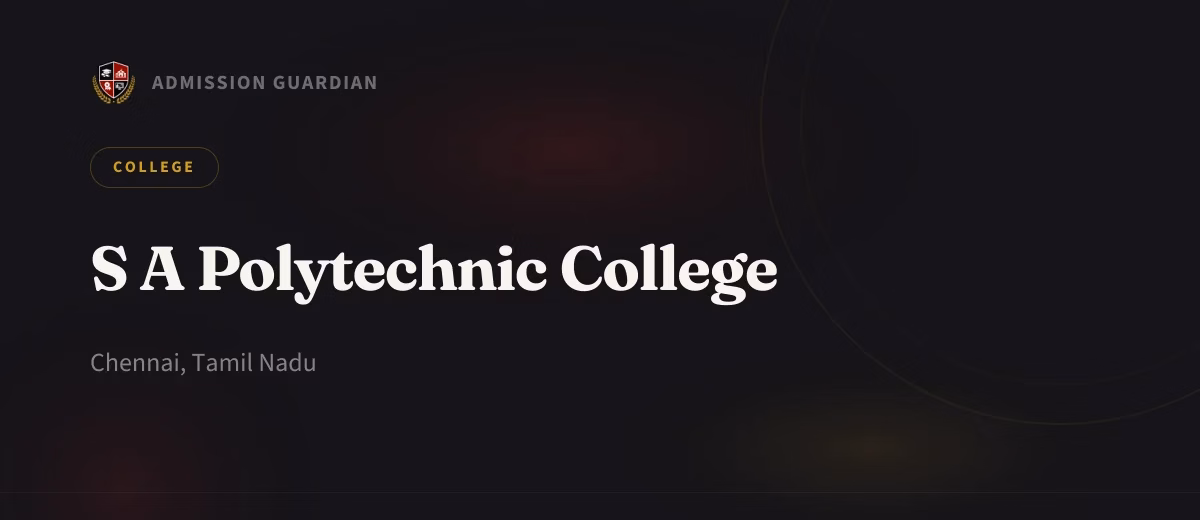 S A Polytechnic College cover photo 1