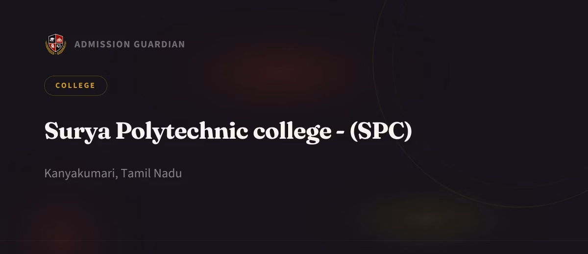 Surya Polytechnic college - (SPC) cover photo 1