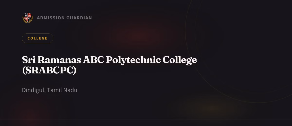 Sri Ramanas ABC Polytechnic College (SRABCPC) cover photo 1