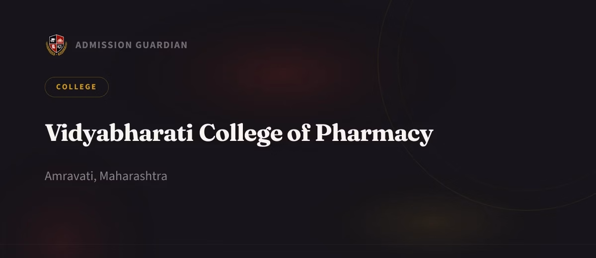 Vidyabharati College of Pharmacy cover photo 1
