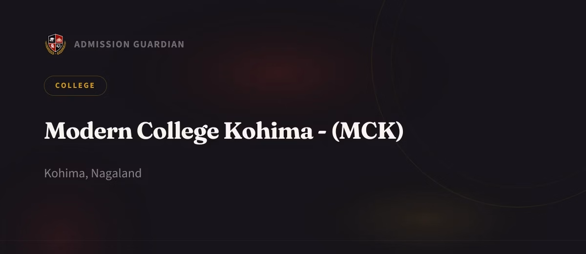 Modern College Kohima - (MCK) cover photo 1