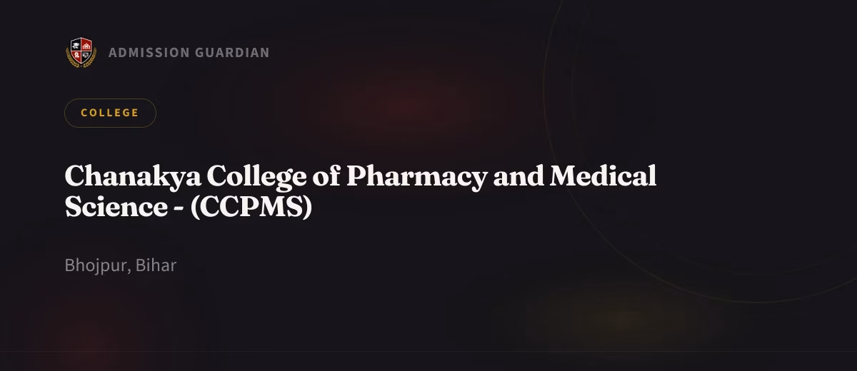 Chanakya College of Pharmacy and Medical Science - (CCPMS) cover photo 1
