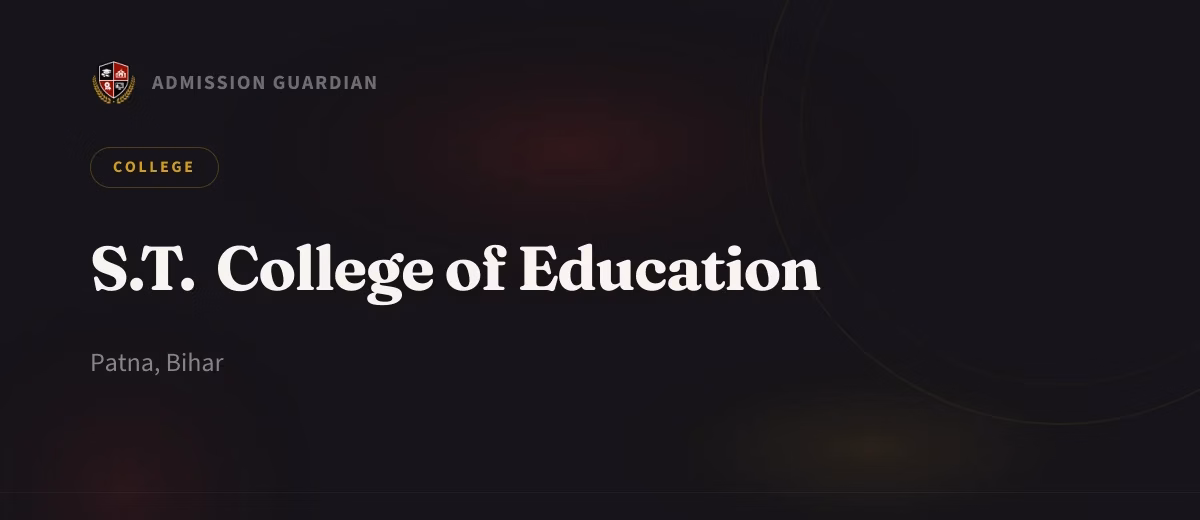 S.T. College of Education cover photo 1