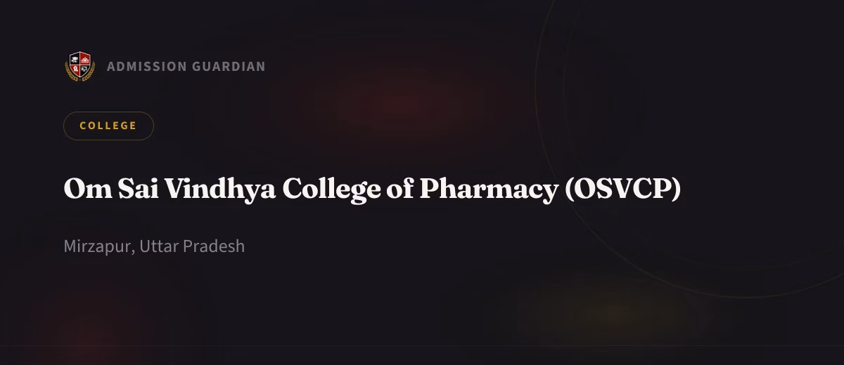 Om Sai Vindhya College of Pharmacy (OSVCP) cover photo 1