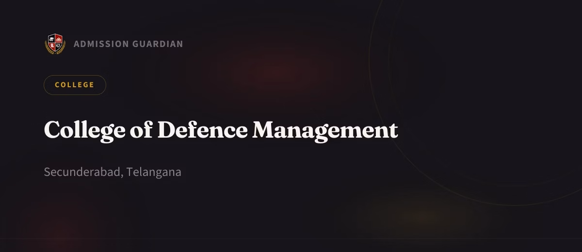 College of Defence Management cover photo 1