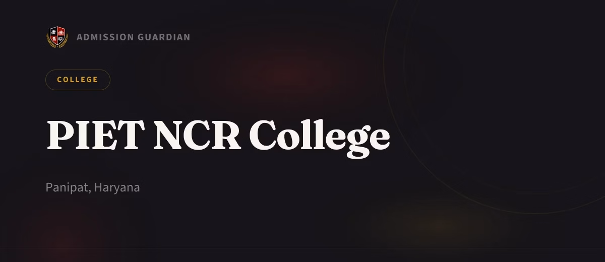 PIET NCR College cover photo 1